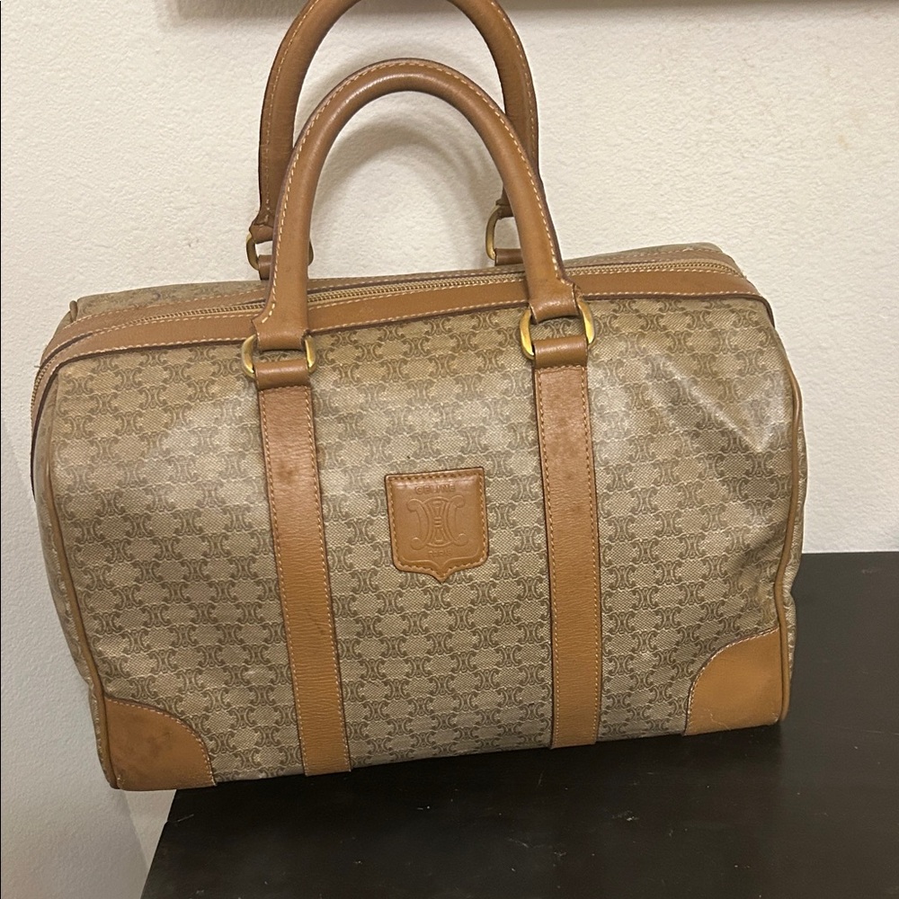Celine Monogram Boston Satchel Bag